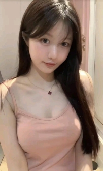 大眼迷人 長髮飄飄的她